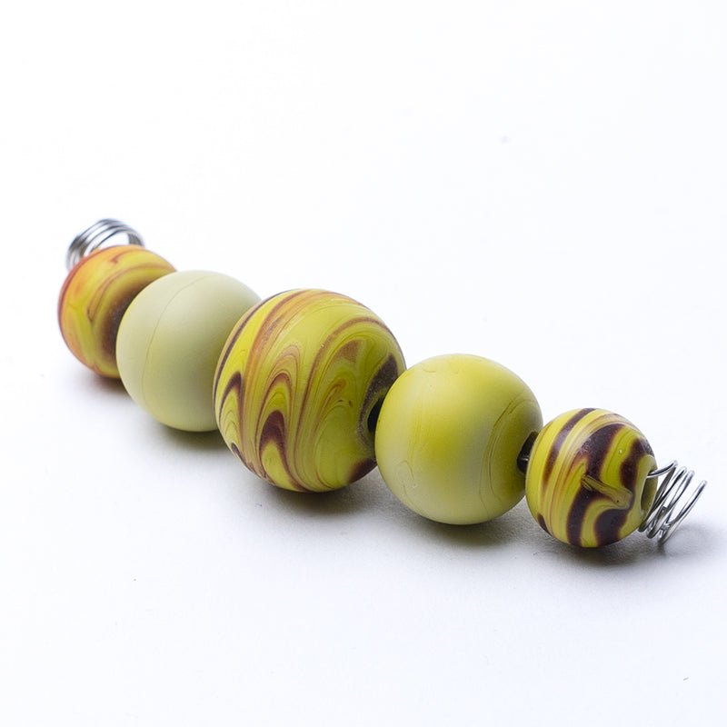 Marble Beads - Tortoise - Handmade Glass Beads - Unicorne Beads