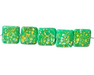 Mini Tile Beads - Gabriel - Premium Glass Beads - Unicorne Beads