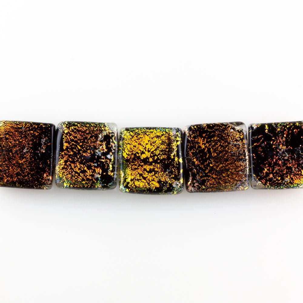 Mini Tile Beads - Space Rock - Handmade Glass Beads - Unicorne Beads