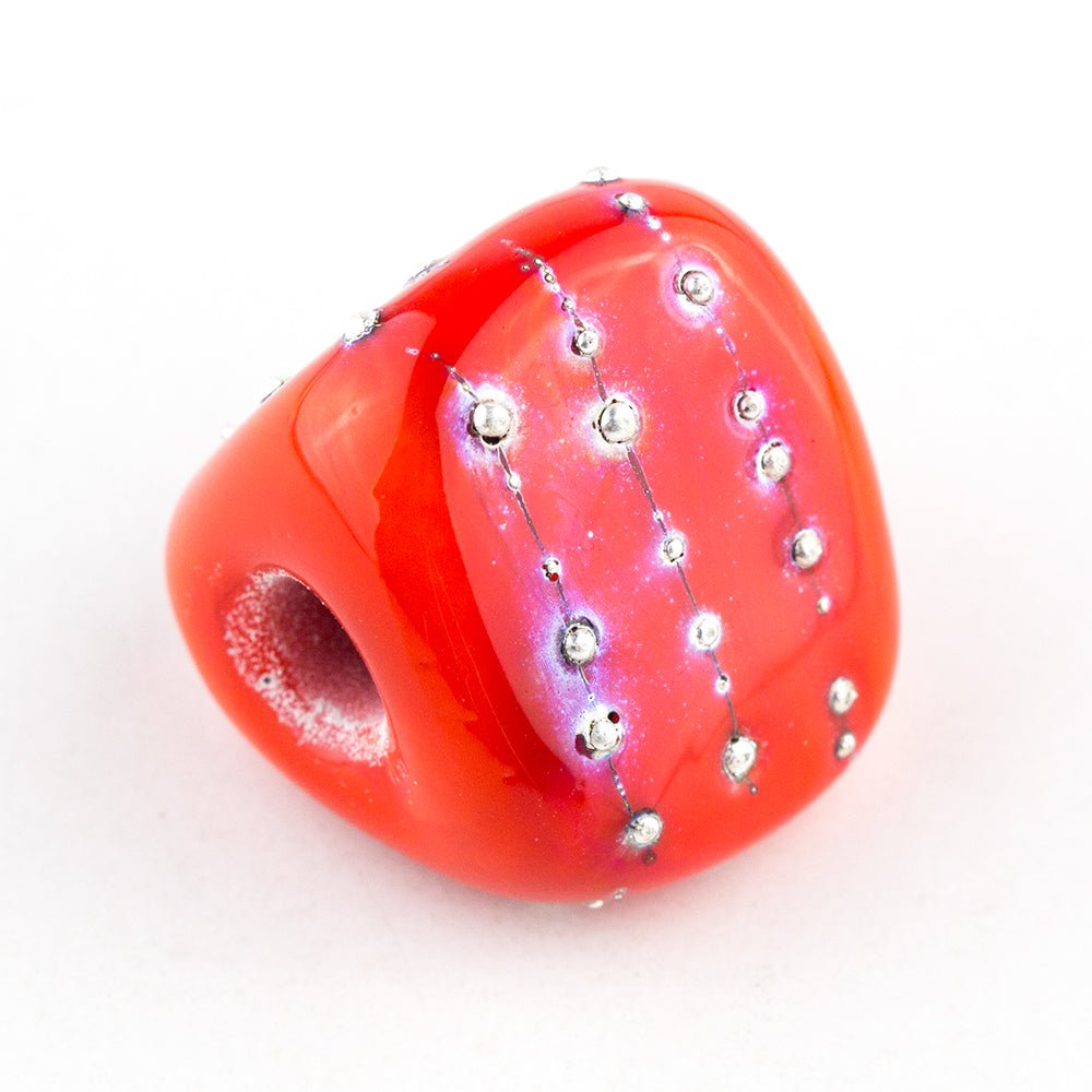 Prism Bead - Razzling Ruby - Handmade Glass Beads - Unicorne Beads