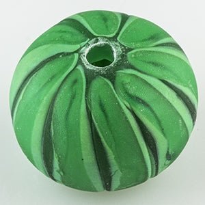 Pumpkin Bead - Hollow/Tumbled - XLarge - Holly - Handmade Glass Beads - Unicorne Beads