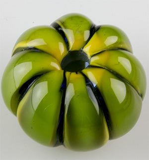 Pumpkin Bead - Large - Draconis (1 bead) - Handmade Glass Beads - Unicorne Beads