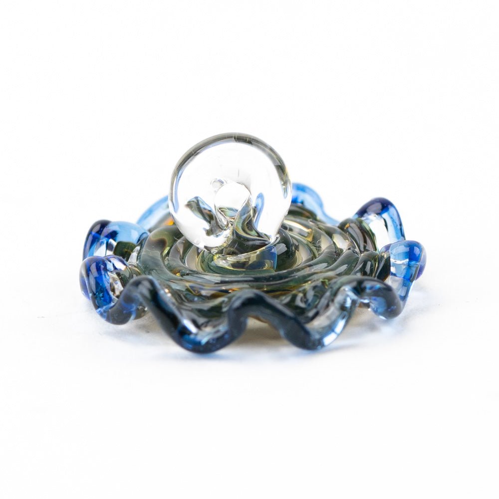 Swirl Button - Mossy - Premium Glass Beads - Unicorne Beads