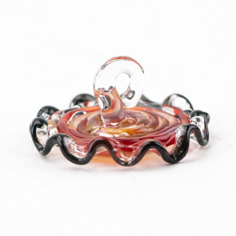 Swirl Button - Peachy - Premium Glass Beads - Unicorne Beads