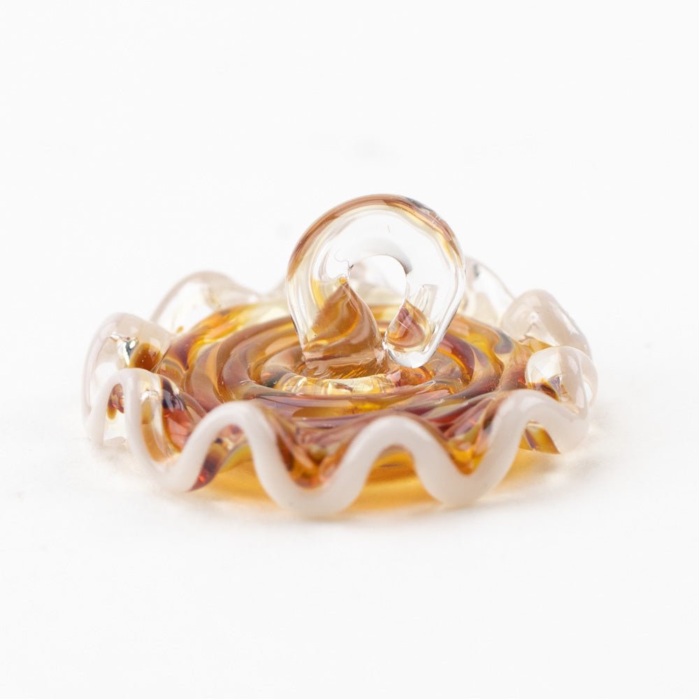 Swirl Button - Sandy Beach - Premium Glass Beads - Unicorne Beads