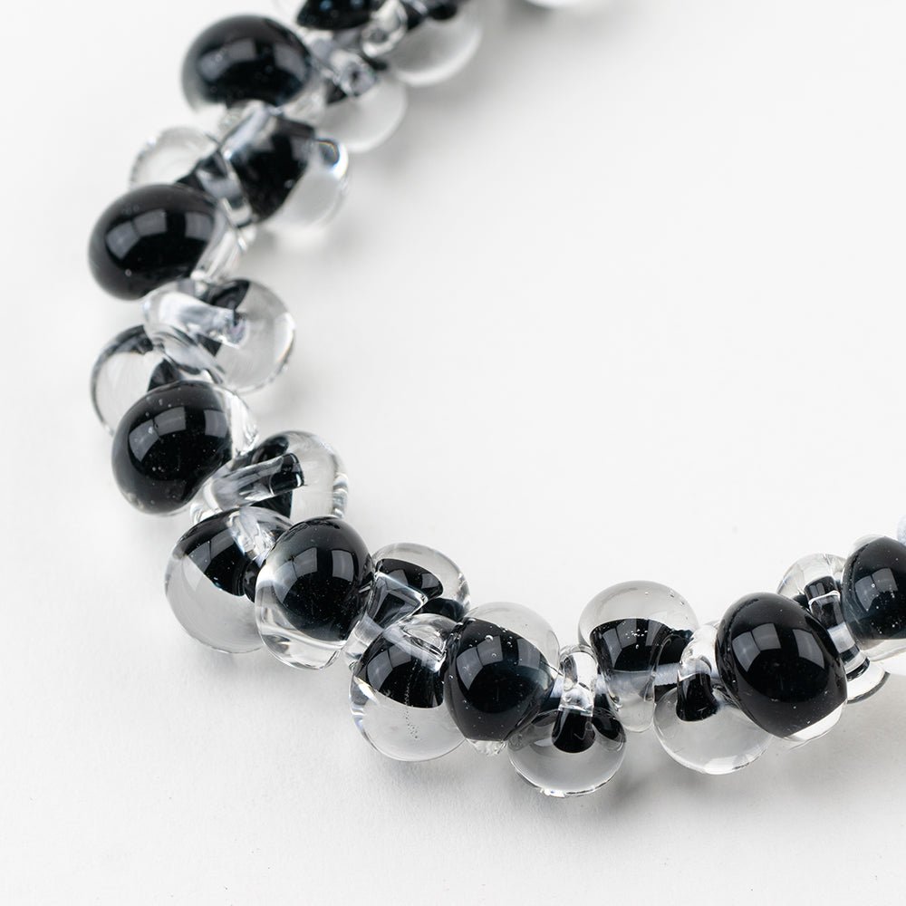 Teardrop Beads - Black Sea - Handmade Glass Beads - Unicorne Beads