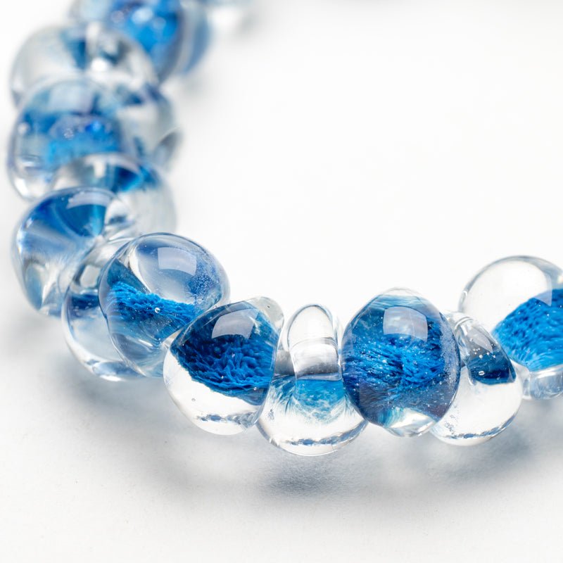Teardrop Beads - Deja Blue - Handmade Glass Beads - Unicorne Beads
