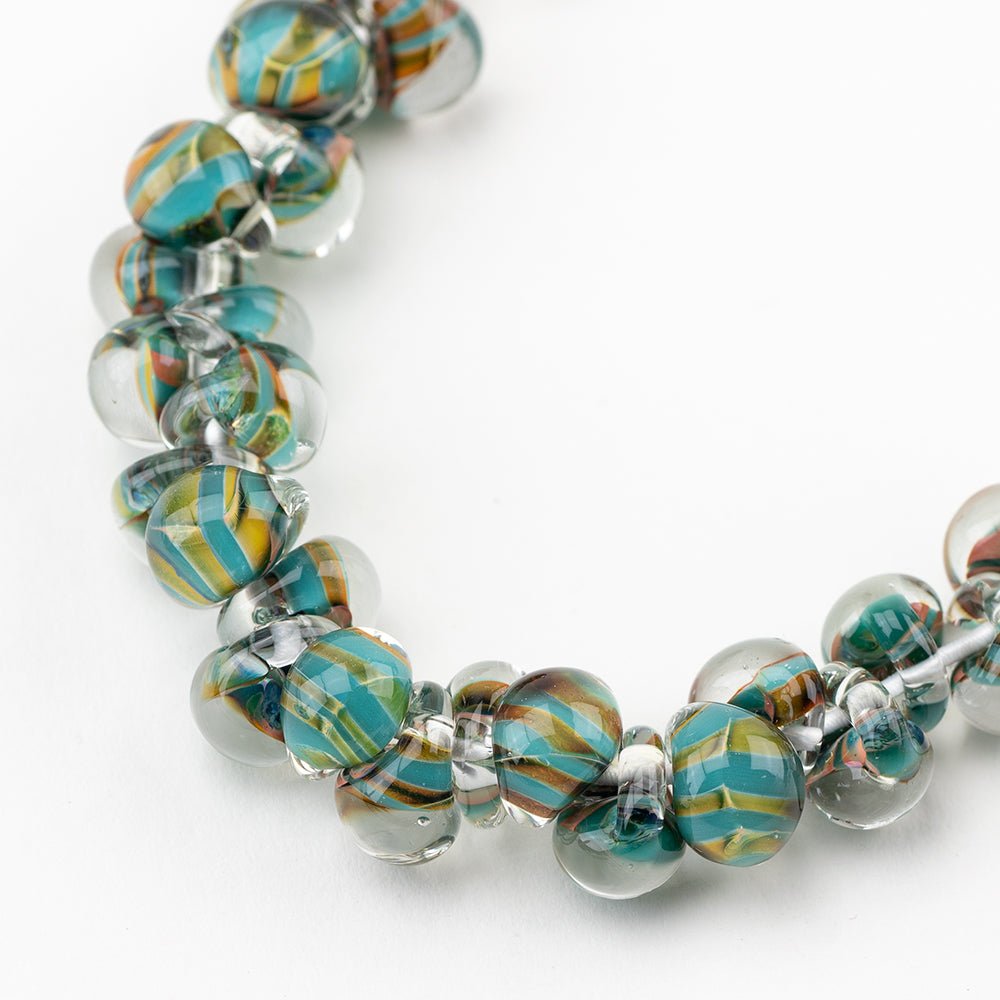 Teardrop Beads - Green Exotic Aqua - Premium Glass Beads - Unicorne Beads