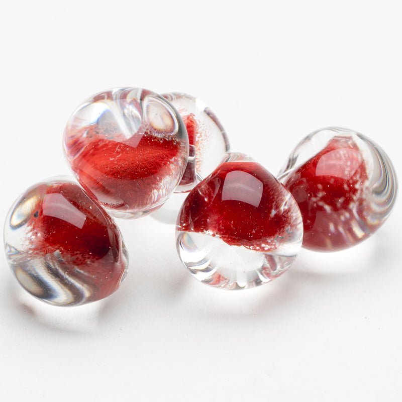 Teardrop Beads - Jumbo - Firecracker - Handmade Glass Beads - Unicorne Beads