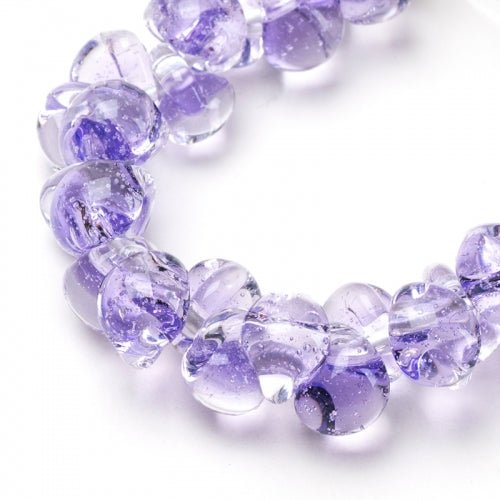 Teardrop Beads - Light Amethyst - Handmade Glass Beads - Unicorne Beads