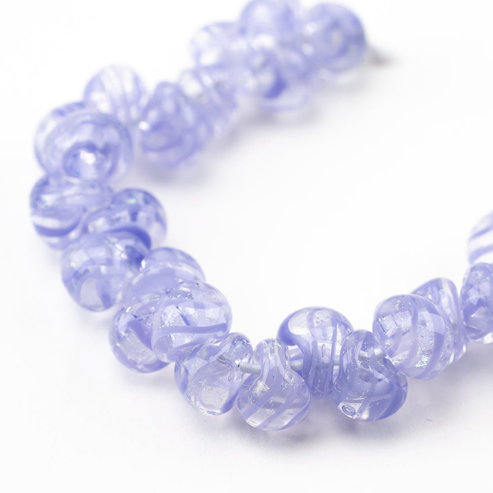 Teardrop Beads - Light Wisteria - Handmade Glass Beads - Unicorne Beads