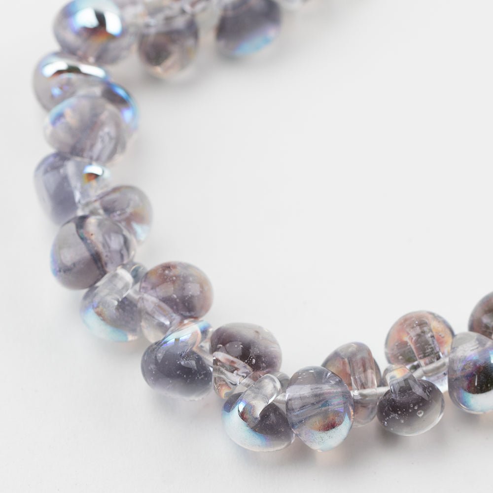 Teardrop Beads - Metallic - Nocturnelle - Handmade Glass Beads - Unicorne Beads
