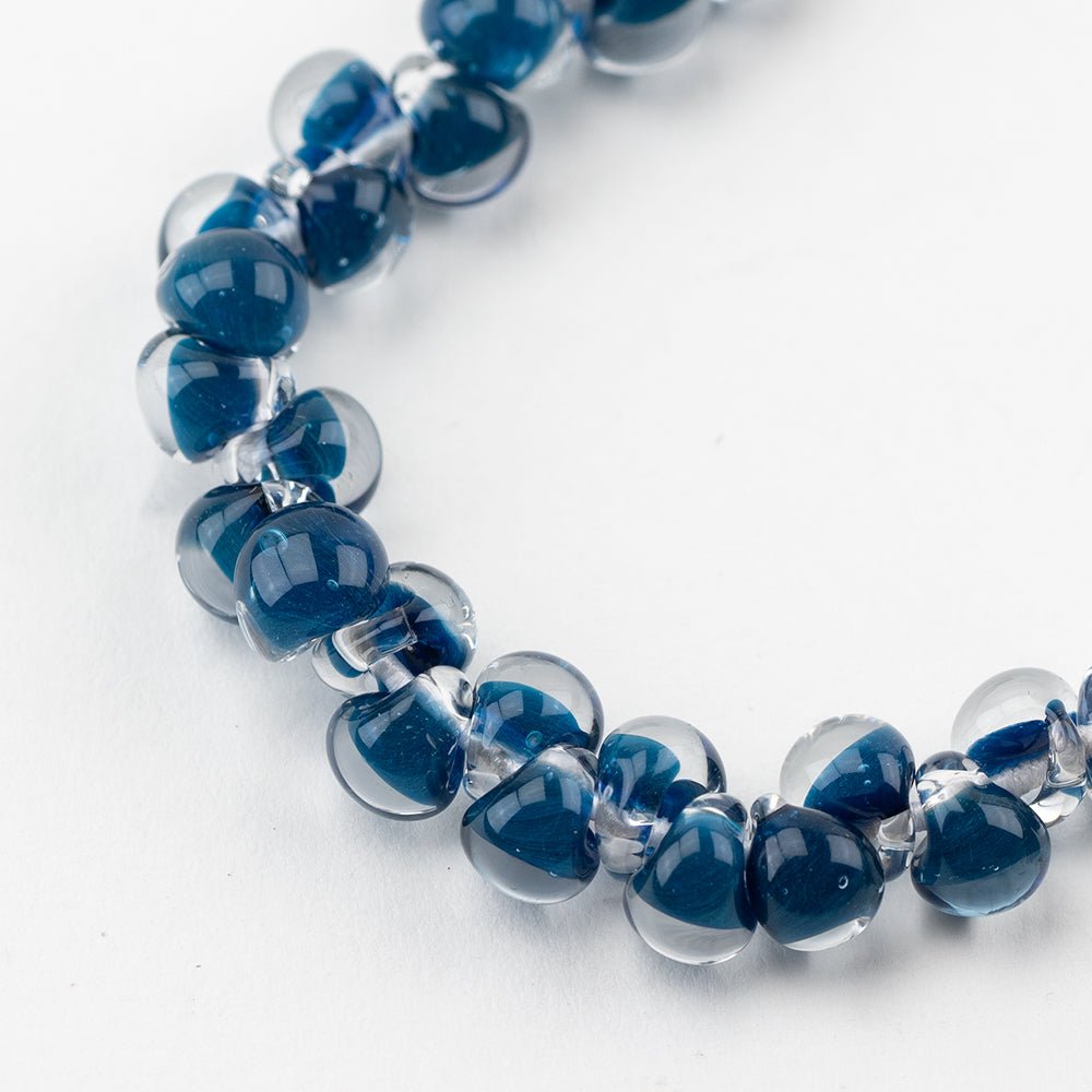 Teardrop Beads - Mini - Boundless Blue - Handmade Glass Beads - Unicorne Beads