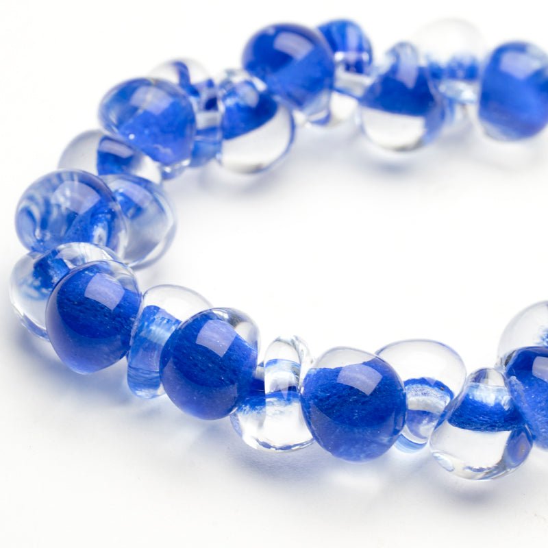 Teardrop Beads - Mini - Cobalt - Handmade Glass Beads - Unicorne Beads