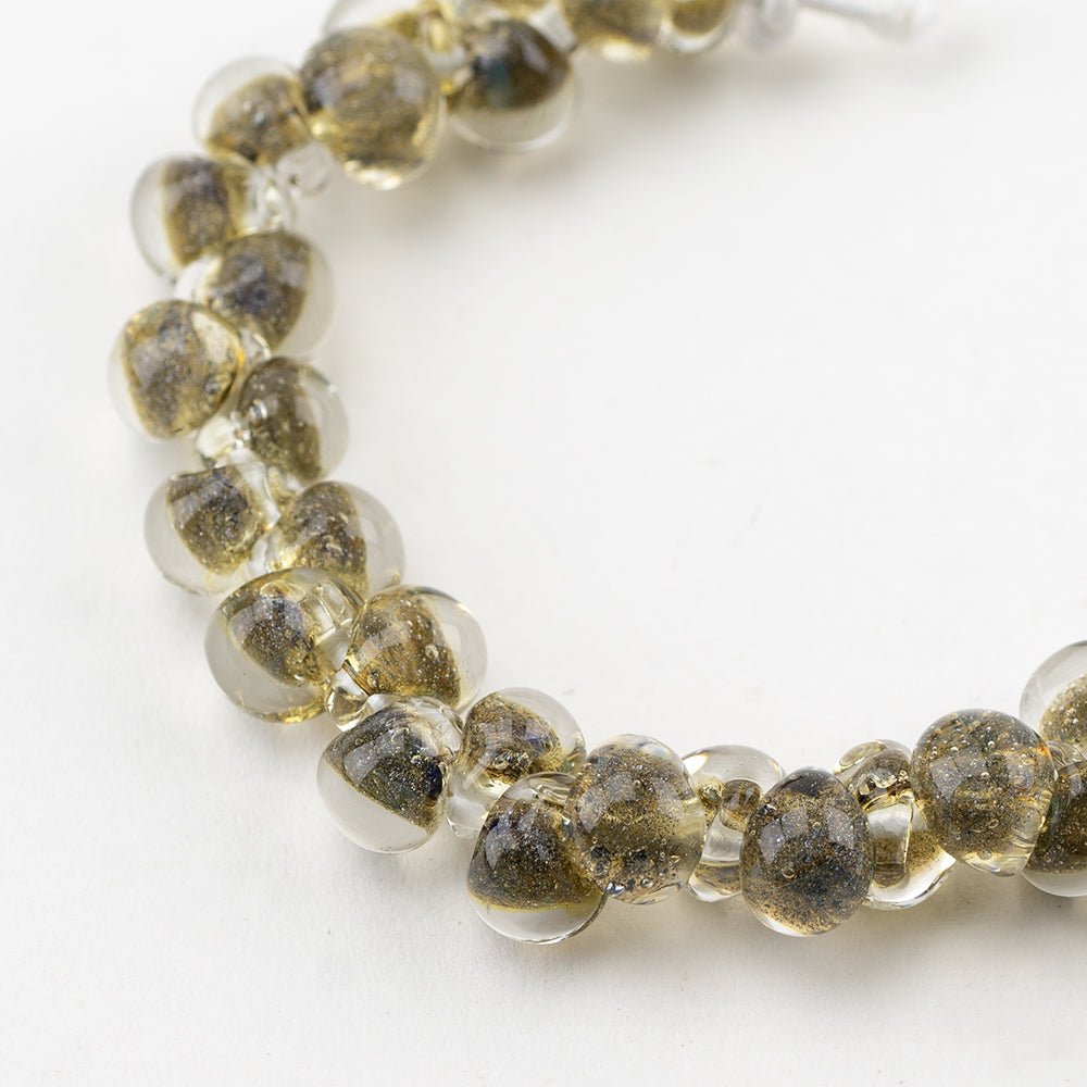 Teardrop Beads - Mini - Copperhead - Handmade Glass Beads - Unicorne Beads