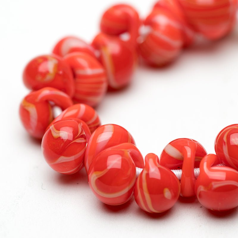 Teardrop Beads - Mini - Goldfish - Handmade Glass Beads - Unicorne Beads