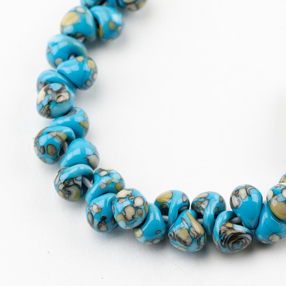 Teardrop Beads - Mini - Isabella - Handmade Glass Beads - Unicorne Beads