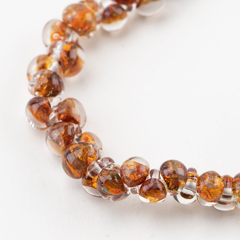 Teardrop Beads - Mini - Midnight Spell - Handmade Glass Beads - Unicorne Beads