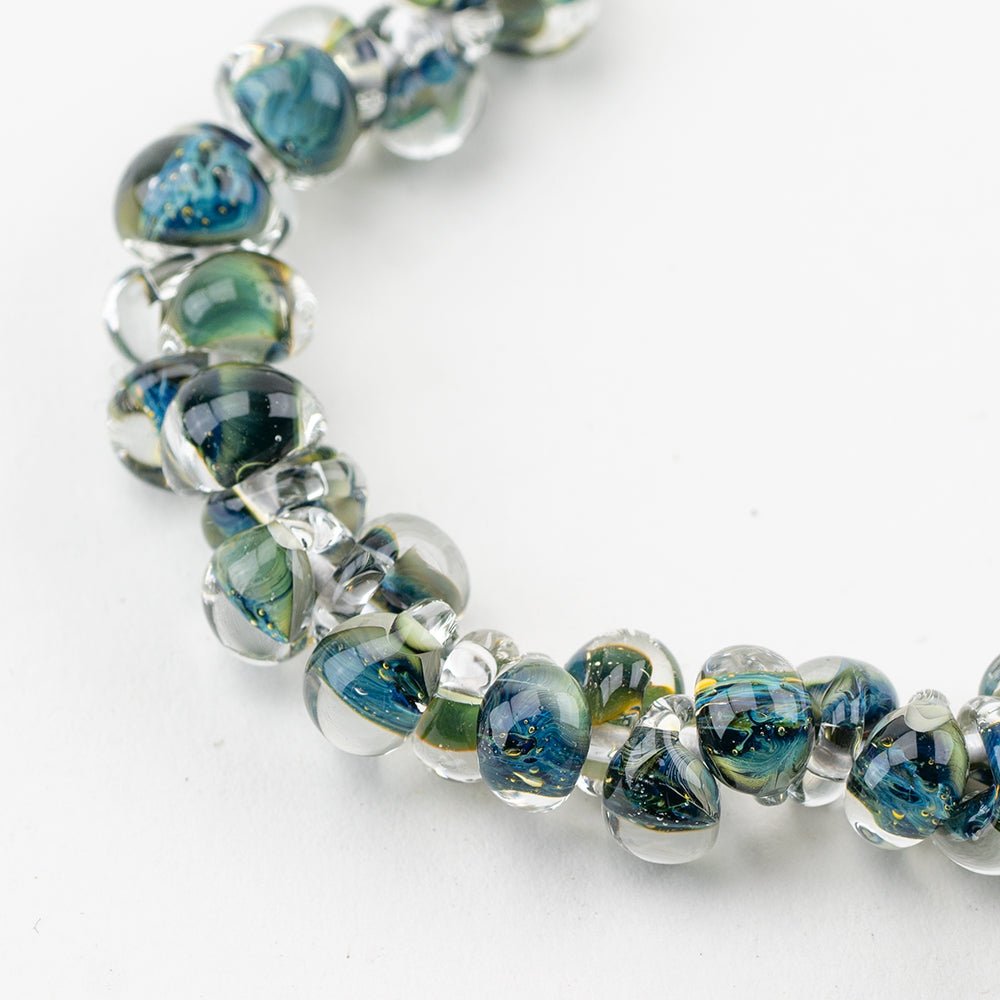 Teardrop Beads - Mini - Olivegreen - Handmade Glass Beads - Unicorne Beads