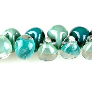 Teardrop Beads - Mix - Aileen - Handmade Glass Beads - Unicorne Beads