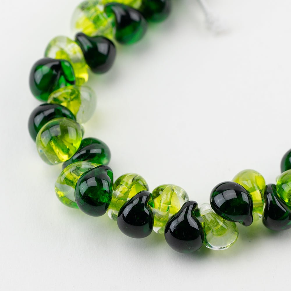 Teardrop Beads - Mix - Gaile - Handmade Glass Beads - Unicorne Beads