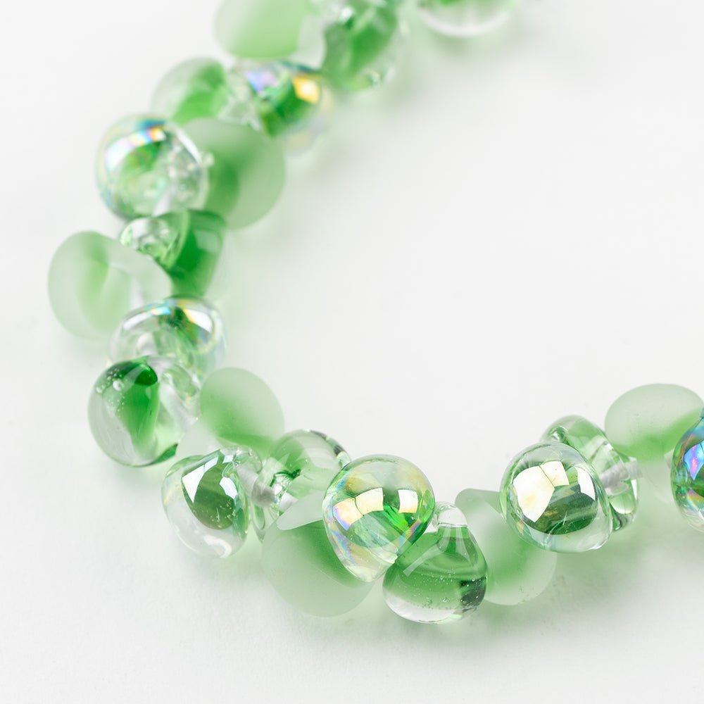Teardrop Beads - Mix - Hunter's Glen - Handmade Glass Beads - Unicorne Beads