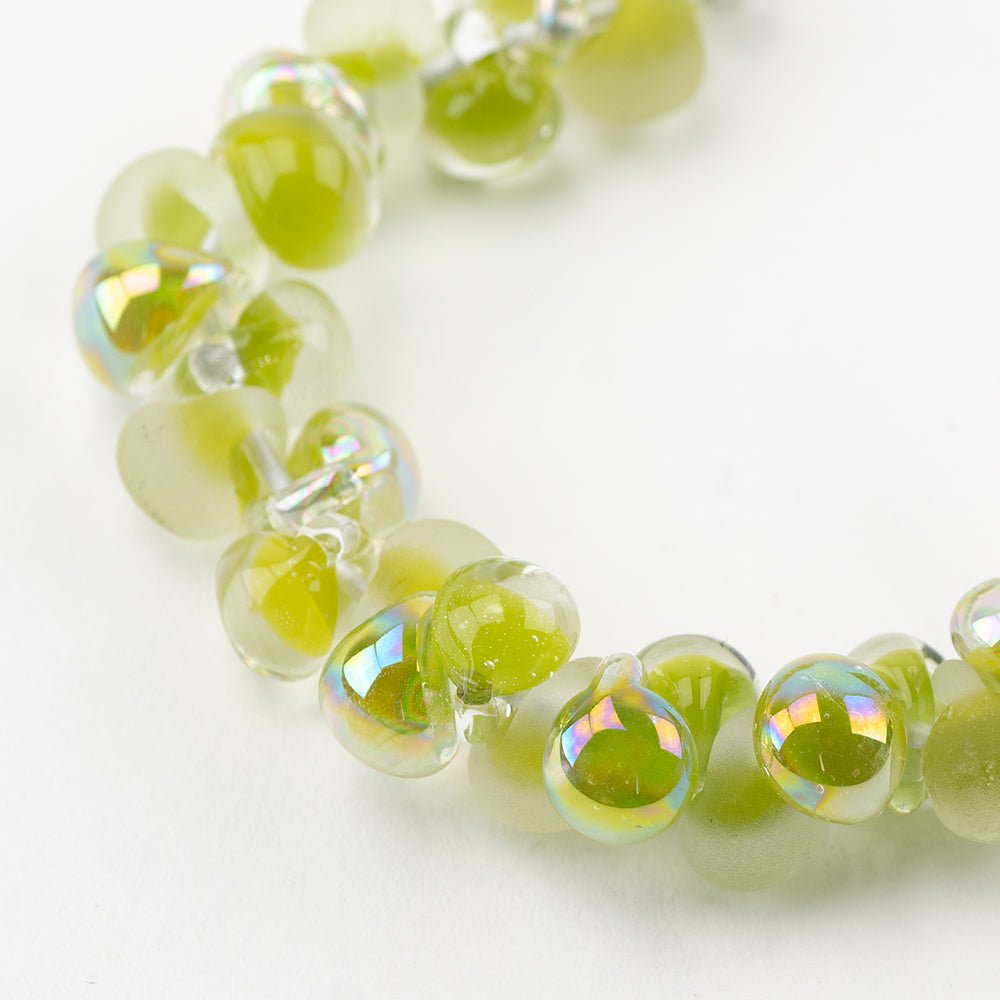 Teardrop Beads - Mix - Starfruit - Handmade Glass Beads - Unicorne Beads