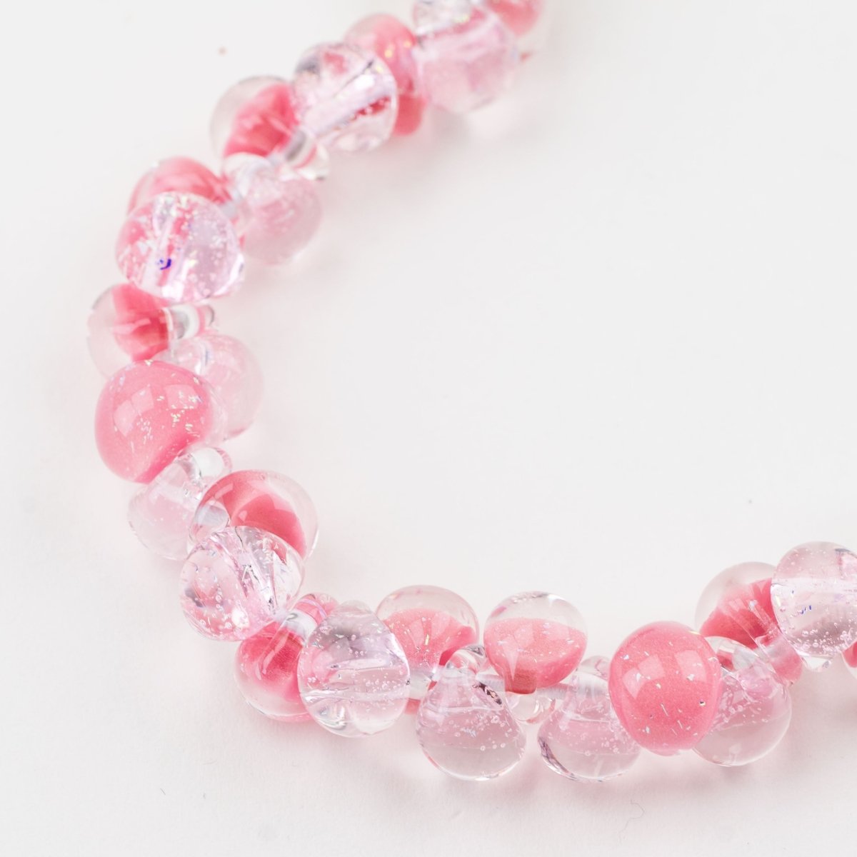 Teardrop Beads - Romantic Pink - Premium Glass Beads - Unicorne Beads