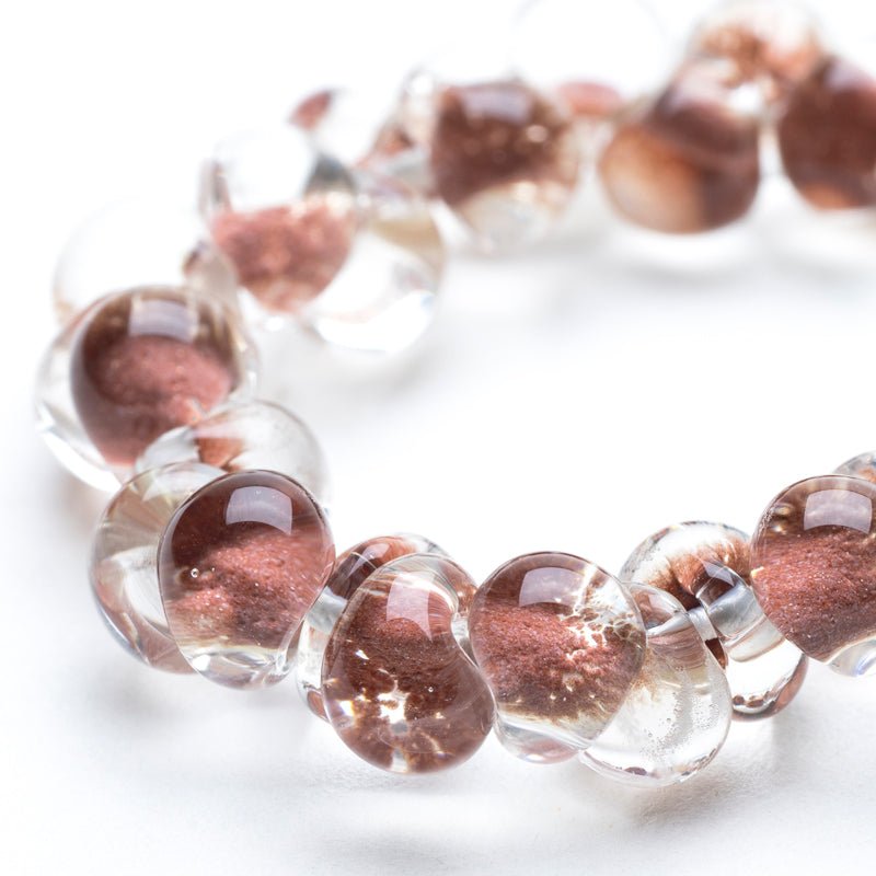 Teardrop Beads - Rustic - Handmade Glass Beads - Unicorne Beads