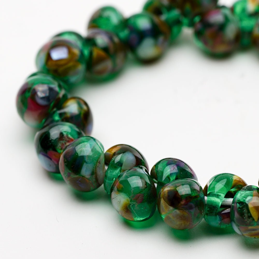 Teardrop Beads - Seaturtle - Handmade Glass Beads - Unicorne Beads