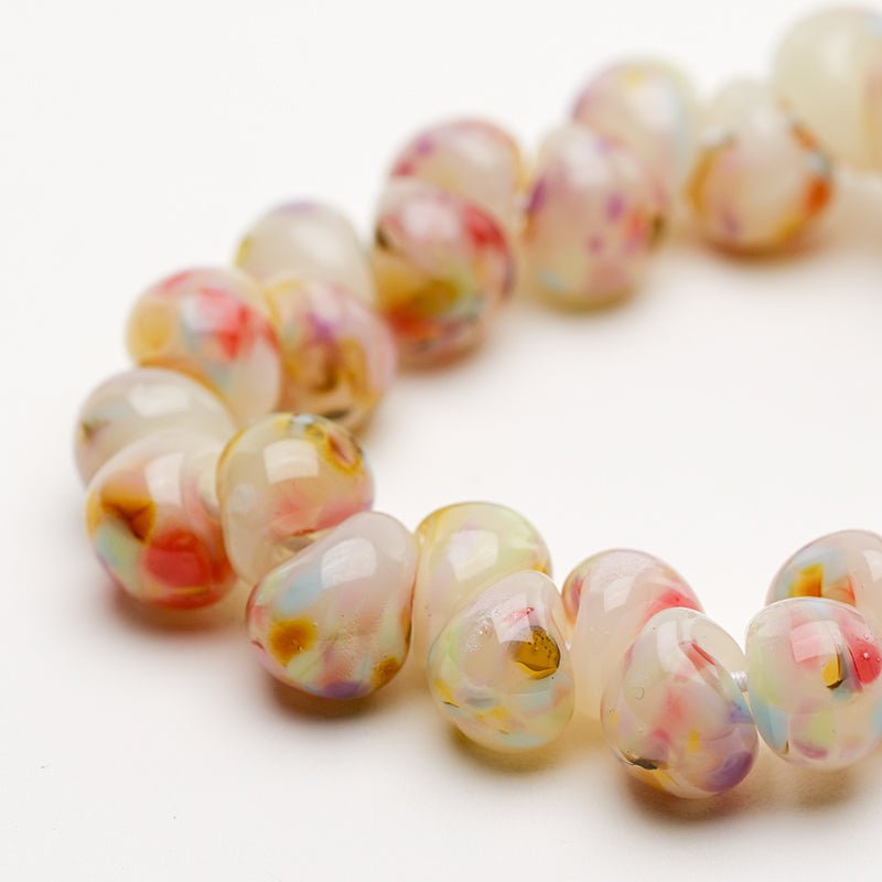 Teardrop Beads - Watercolor Dream - Handmade Glass Beads - Unicorne Beads