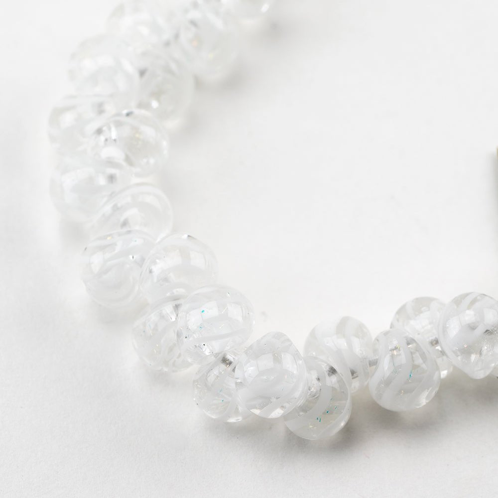 Teardrop Beads - White Chocolate - Handmade Glass Beads - Unicorne Beads