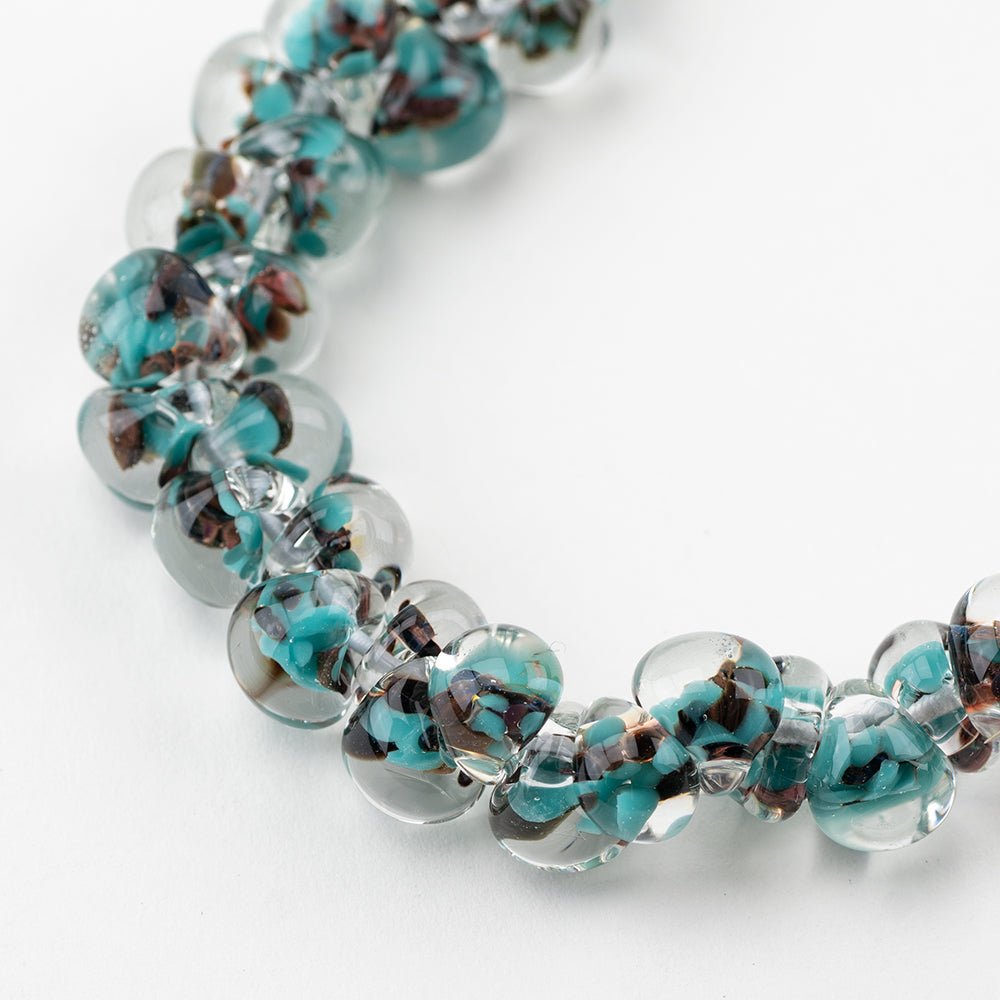 Teardrop - Exotic Series - Seafoam - Handmade Glass Beads - Unicorne Beads