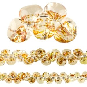 Teardrop Grouping - Gold Rush (3 Strands) - Handmade Glass Beads - Unicorne Beads