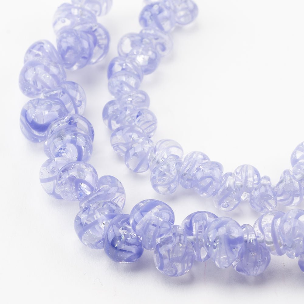 Teardrop Grouping - Light Wisteria (2 Strands) - Handmade Glass Beads - Unicorne Beads