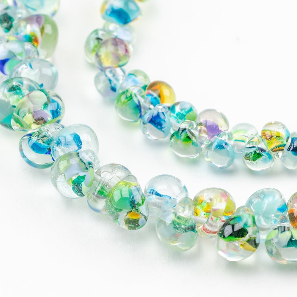 Teardrop Grouping - Monet (2 Strands) - Handmade Glass Beads - Unicorne Beads