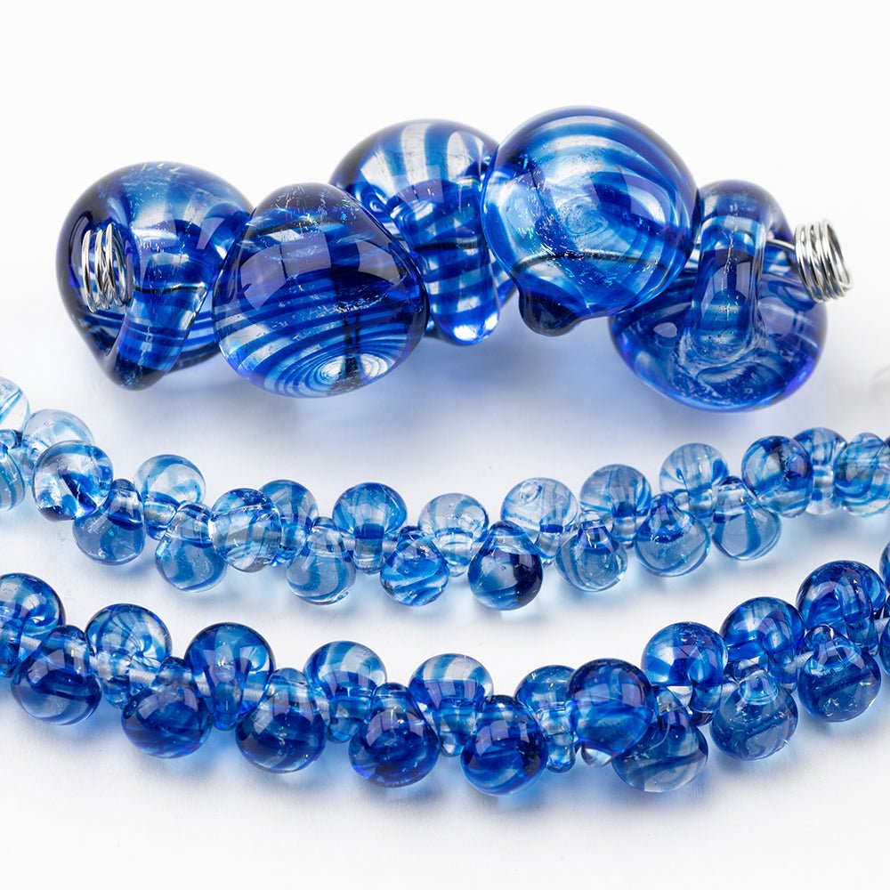 Teardrop Grouping - Muse (3 Strands) - Handmade Glass Beads - Unicorne Beads