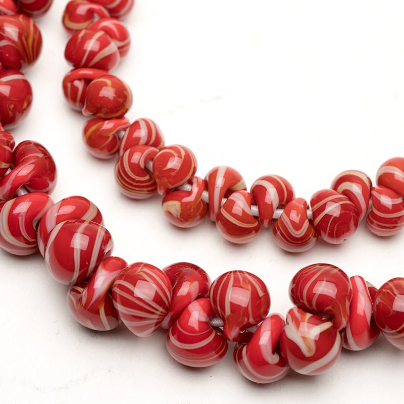 Teardrop Grouping - Red Canyon (2 Strands) - Handmade Glass Beads - Unicorne Beads