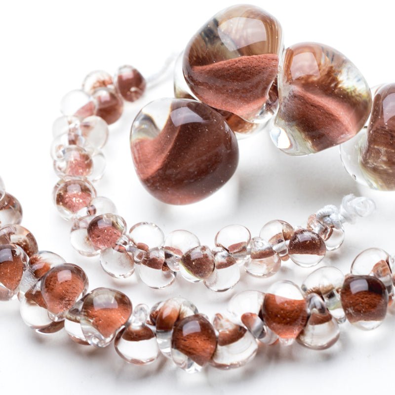 Teardrop Grouping - Rustic (3 Strands) - Handmade Glass Beads - Unicorne Beads