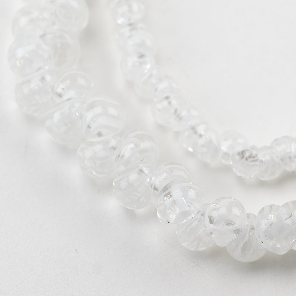 Teardrop Grouping - White Chocolate (2 Strands) - Handmade Glass Beads - Unicorne Beads
