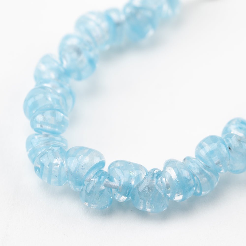 Teardrop - Mini - Baby Blue - Handmade Glass Beads - Unicorne Beads
