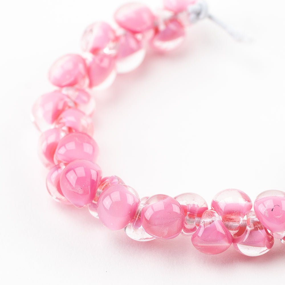 Teardrop - Mini - Pink Rose - Premium Glass Beads - Unicorne Beads