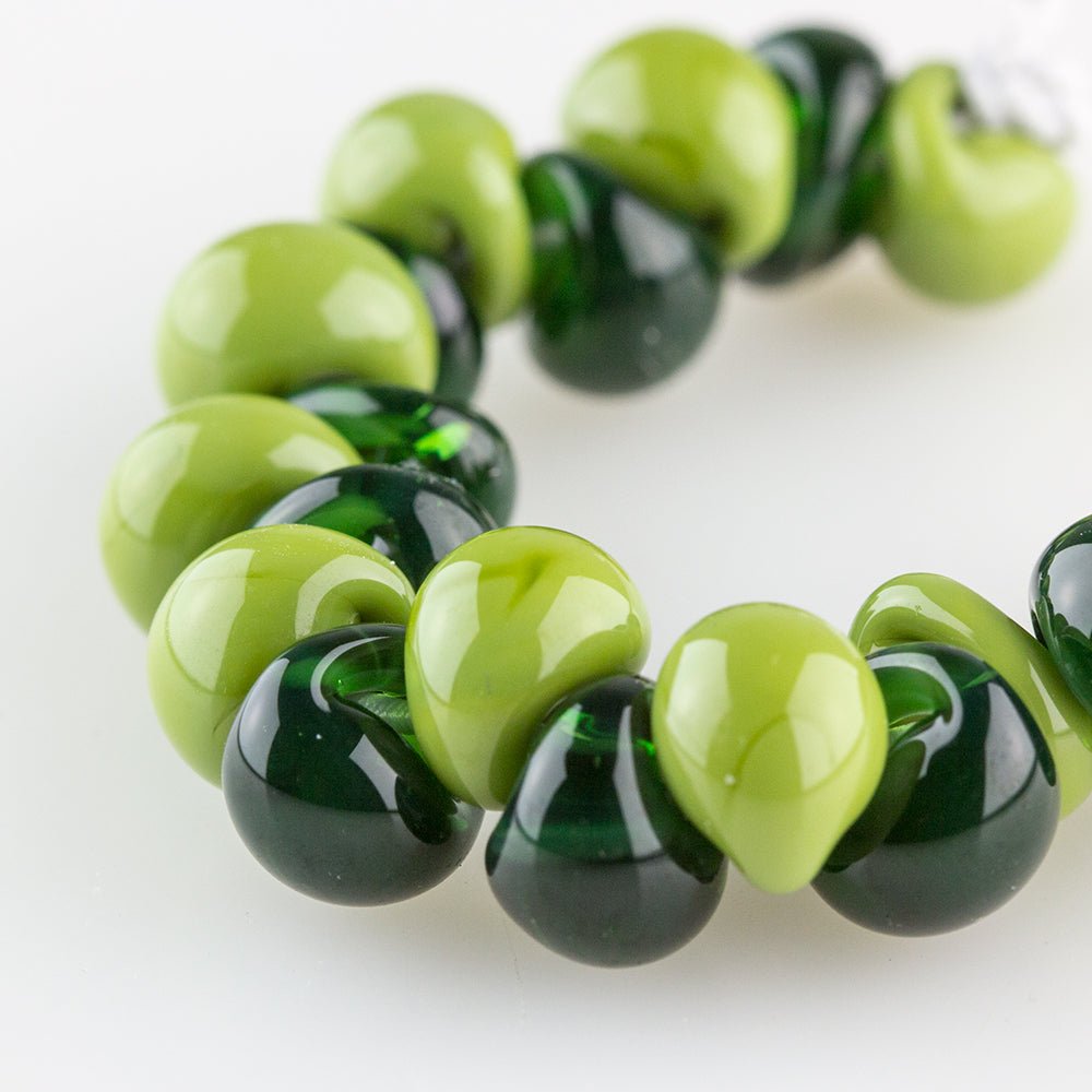 Teardrop - Mix - Mint Julep - Handmade Glass Beads - Unicorne Beads