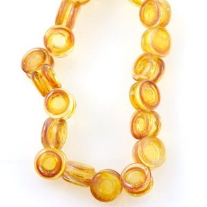 Yoyo Beads - Mountain Brown - Handmade Glass Beads - Unicorne Beads