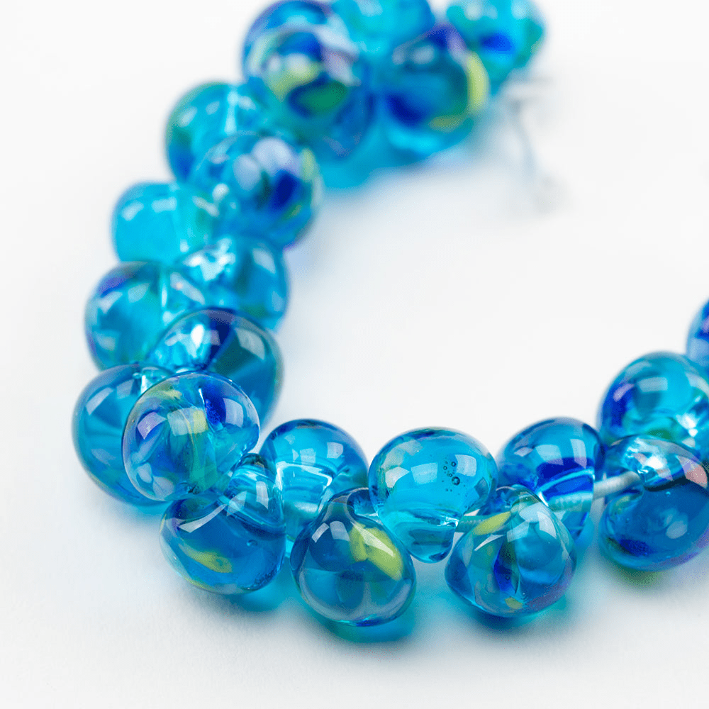 Teardrop glass beads designed by Unicorne Beads