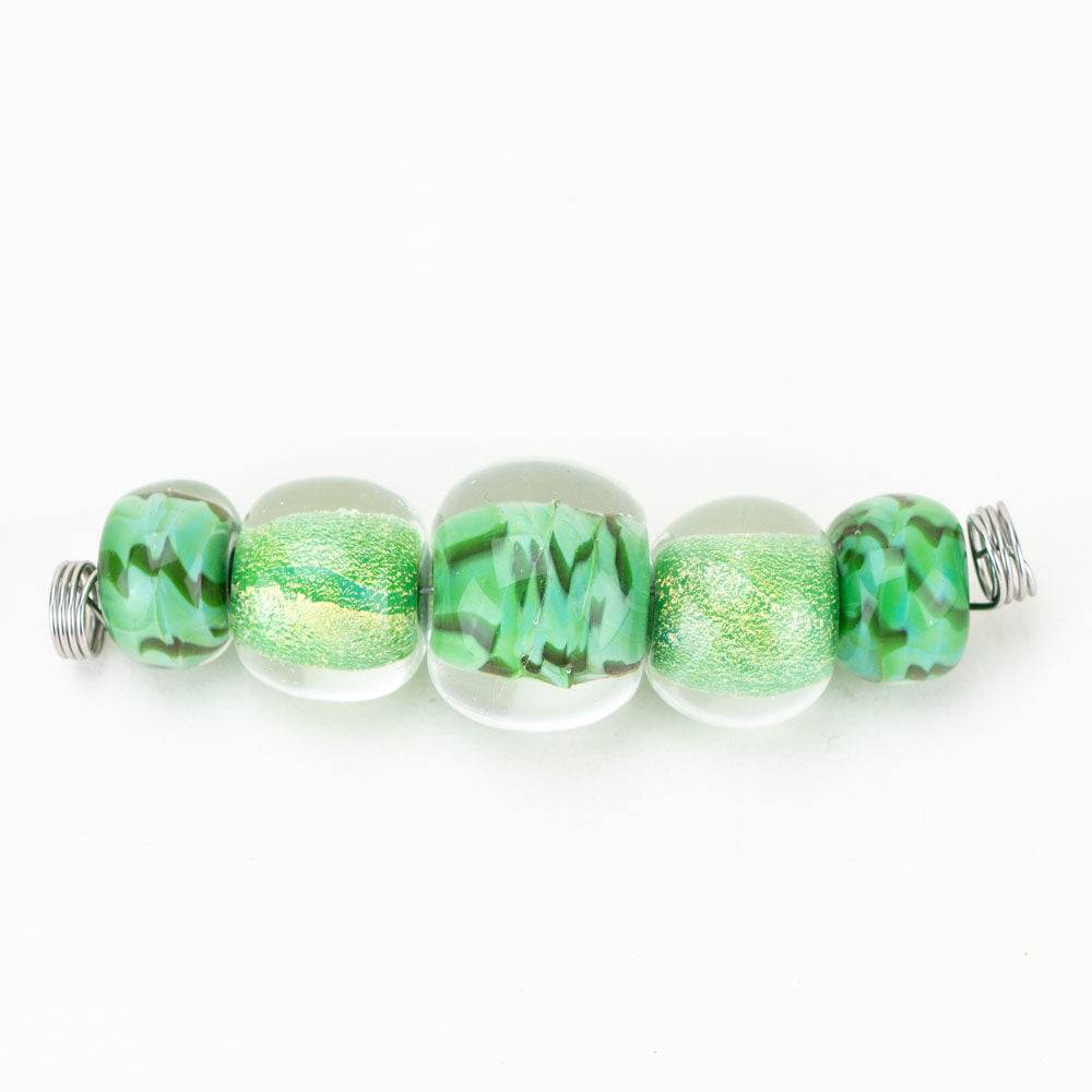Marble Beads - Green Fairy