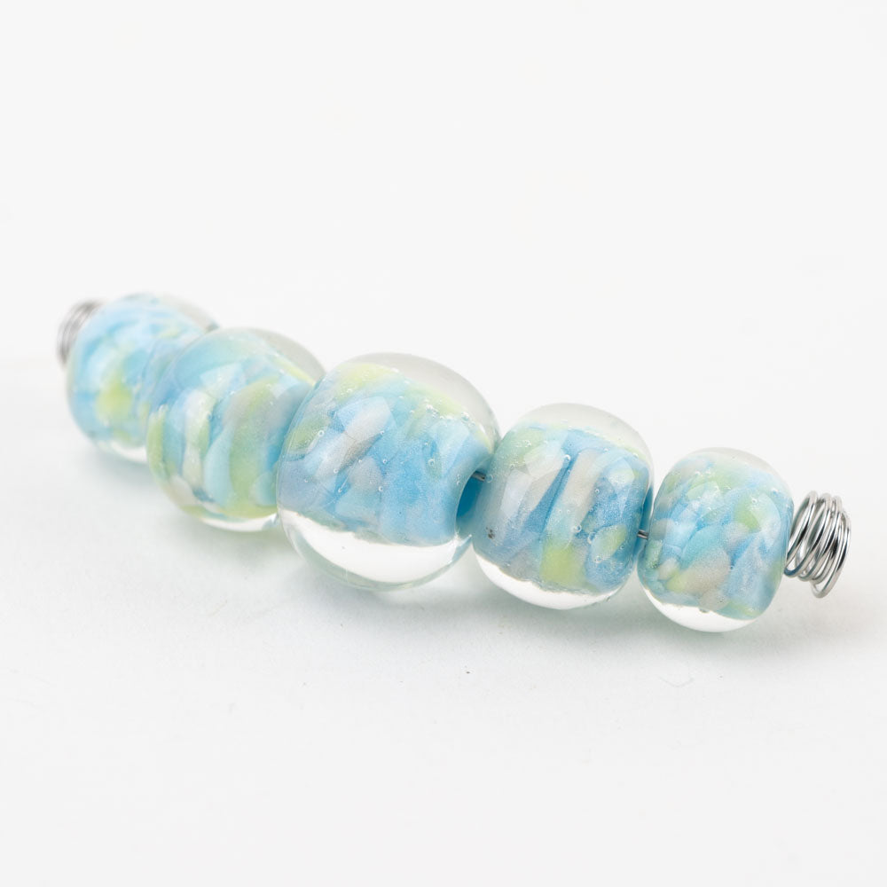 Marble Beads - Blue Hydrangea