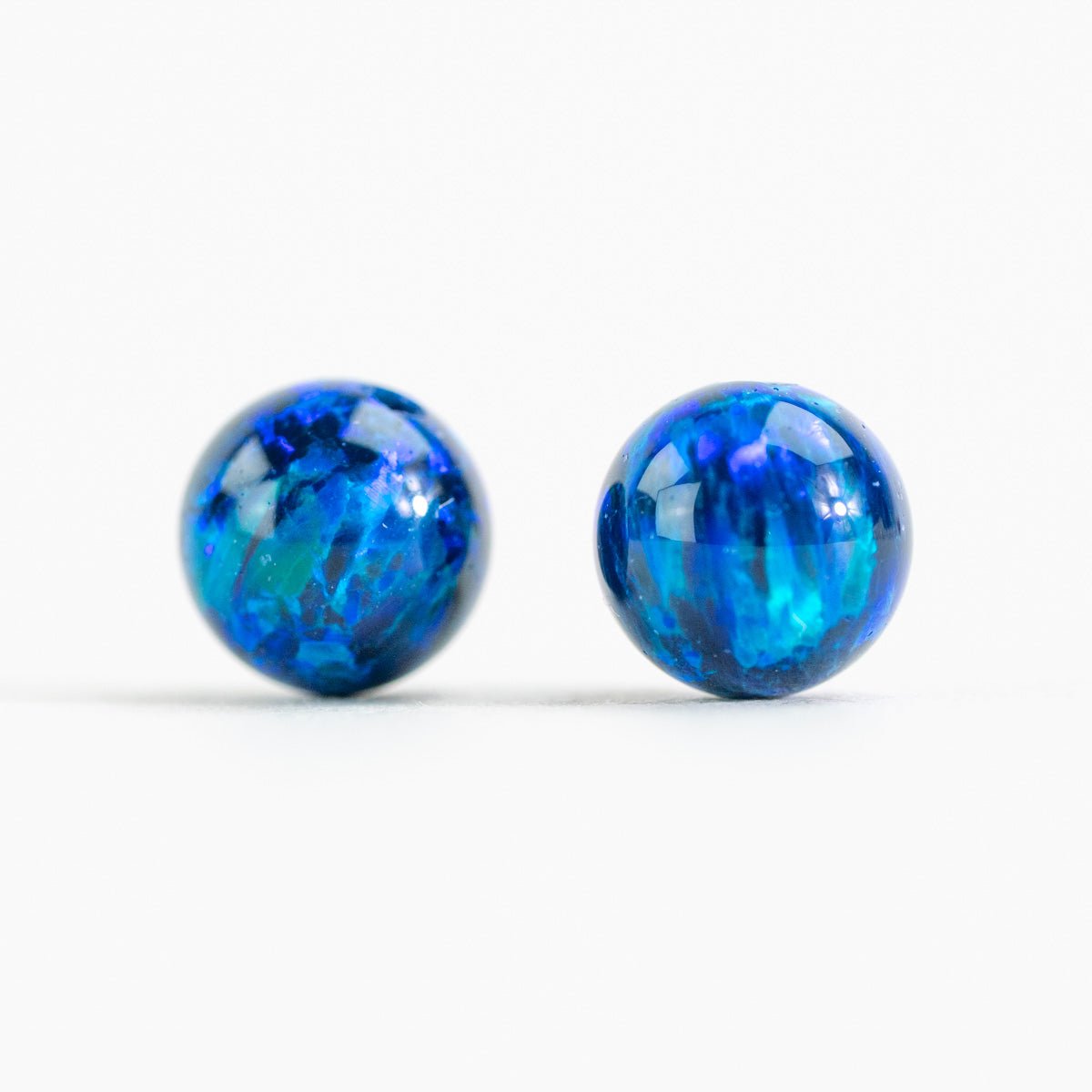 Opal Beads - Midnight Shimmer 4mm & 6mm (2 - Pack) - Premium Glass Beads - Unicorne Beads