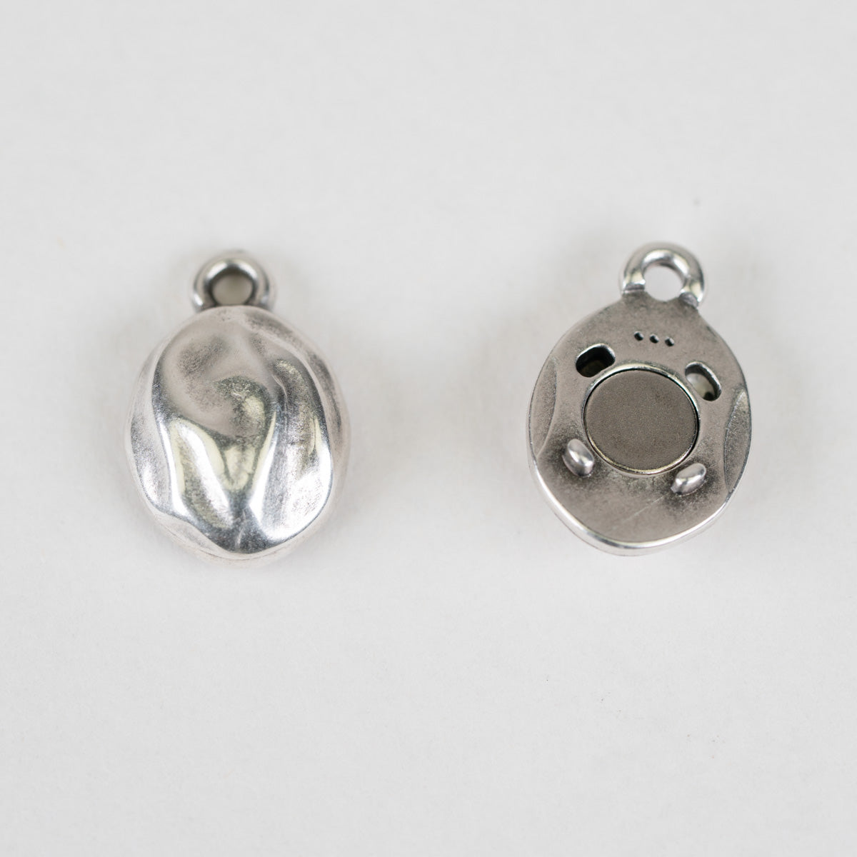TierraCast Antique Silver Magnetic Clasp Set - Prune