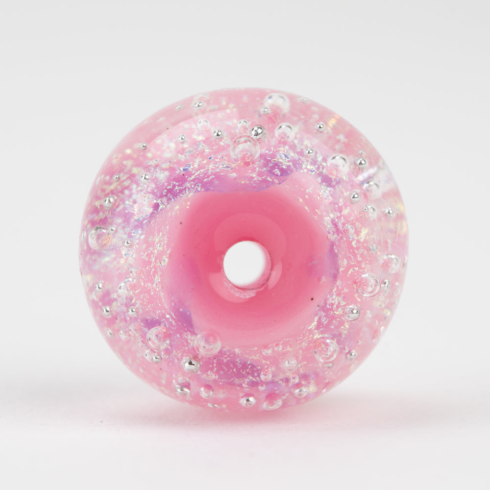 Donut Bead - Silver Series - Small - Pink Rose